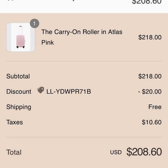 BEIS Bags Beis Carry On Roller In Atlas Pink Poshmark